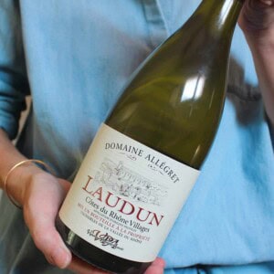bouteille de blanc cotes du rhone villages laudun