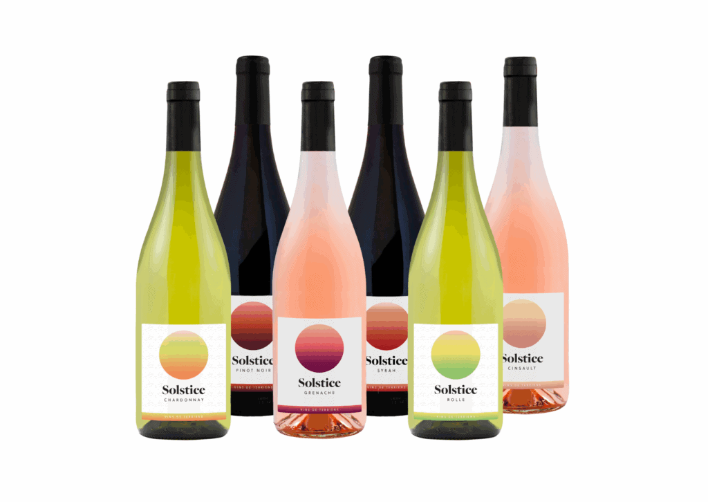 gamme de vins pays d'oc solstice