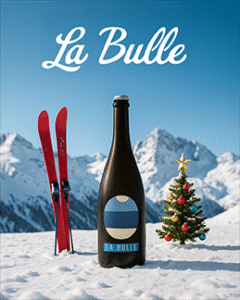 Publicité Chardonnay pétillant La Bulle Fêtes